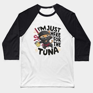 One design features a sneaky ninja cat with a katana in one hand and a can of tuna in the other. (5) Baseball T-Shirt